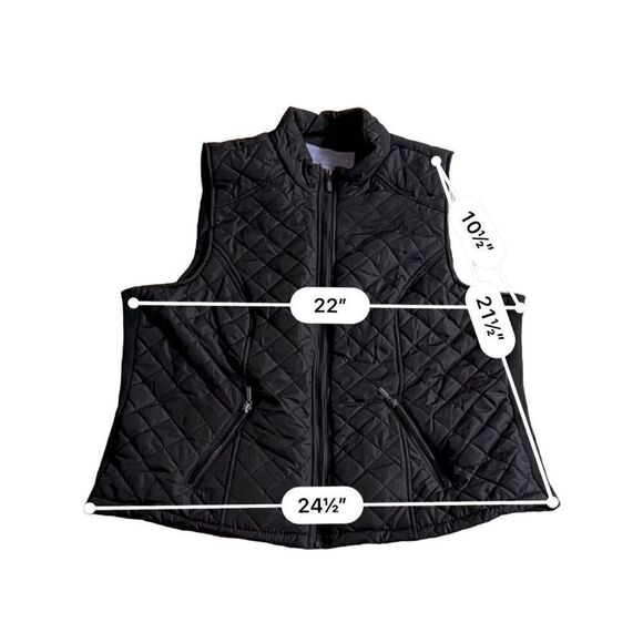 LAURA SCOTT Lightweight puffer vest jacket size 2X - Picture 3 of 5